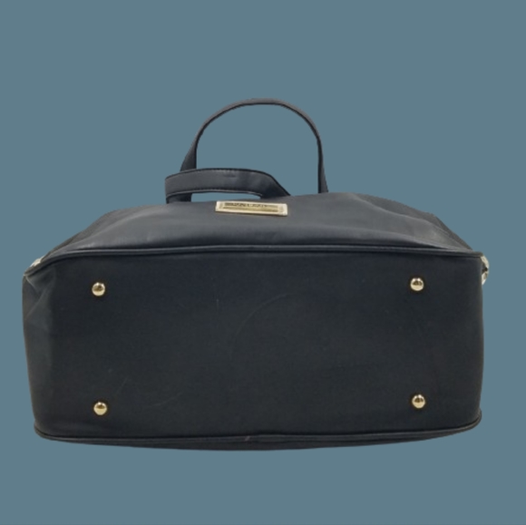 *NWOT Versace Parfums Black Tote Bag Weekender Overnight Goldtone - Picture 5 of 6